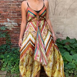 Vintage amour de pinup French silk dress